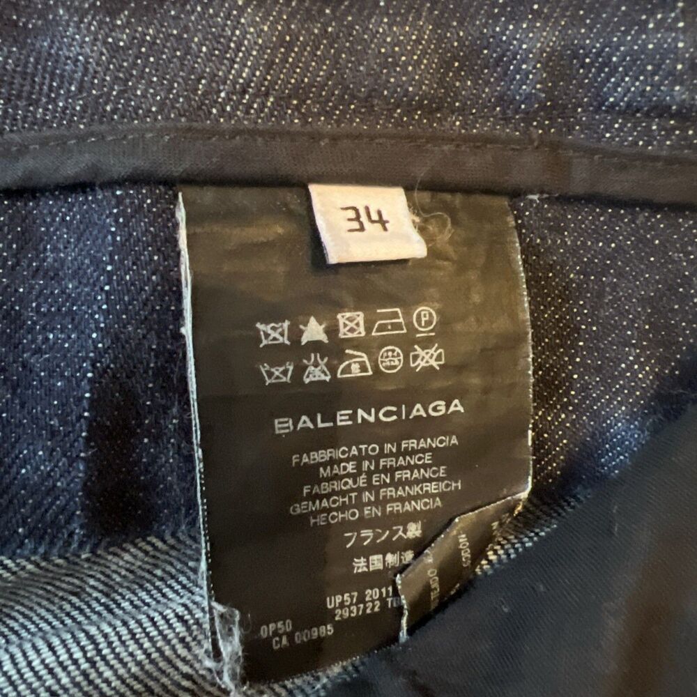 Balenciaga Jean Sz 34 Blue Denim Made In France / See Details - Picture 11 of 14